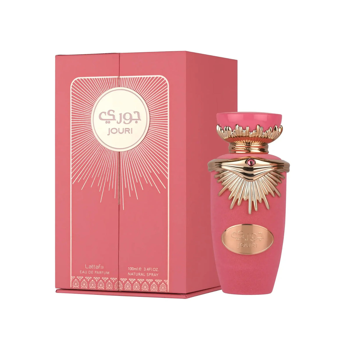 Lattafa Jouri Eau de Parfum 100ml – дамски дубайски парфюм, вдъхновен от La Bomba с плодово-флорален аромат