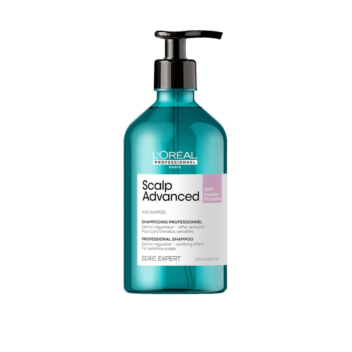 L'Oréal Scalp Advanced шампоан за чувствителен скалп 500ml - ниацинамид, успокояващ, козметика, топ цена | Scentopia.bg