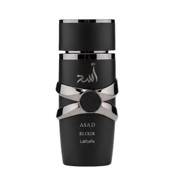 Мъжки арабски парфюм Lattafa Asad Elixir – ориенталски лукс с кожа, кафе и кехлибарен финал.