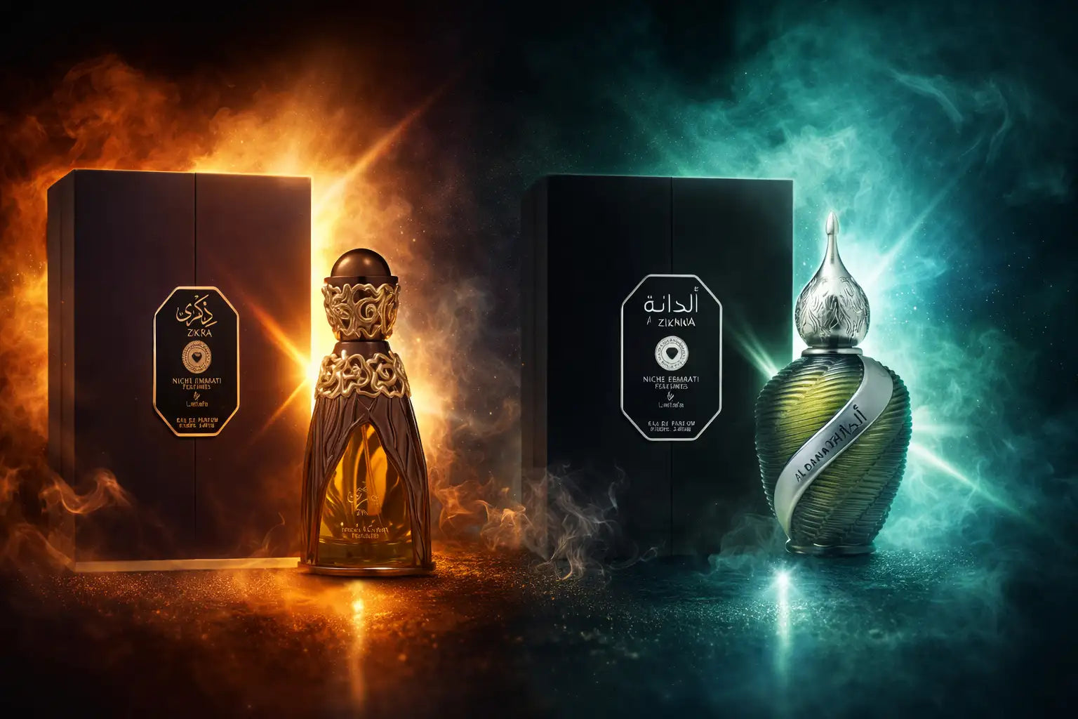 Изискани арабски парфюми с декоративни шишета. Идеален подарък за мъже и жени. Оригинални парфюми, комплекти.