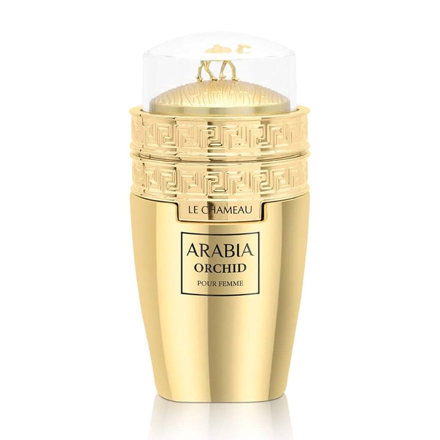 Флакон на дамски арабски парфюм Le Chameau Arabia Orchid EDP 100 ml, елегантен дизайн, символ на лукс и изисканост.