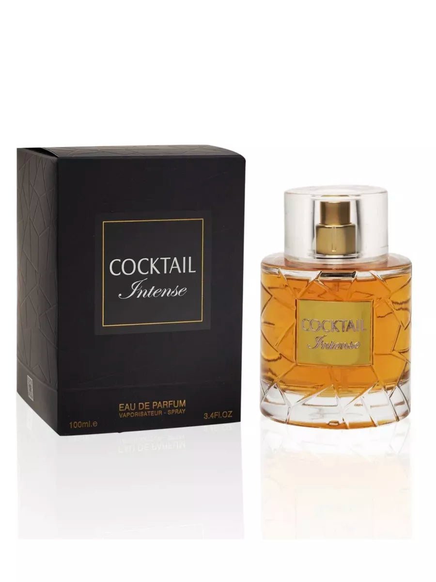 Парфюм Cocktail Intense Eau de Parfum 100ml в опаковка, динамичен арабски аромат, идеален подарък за мъже и жени.