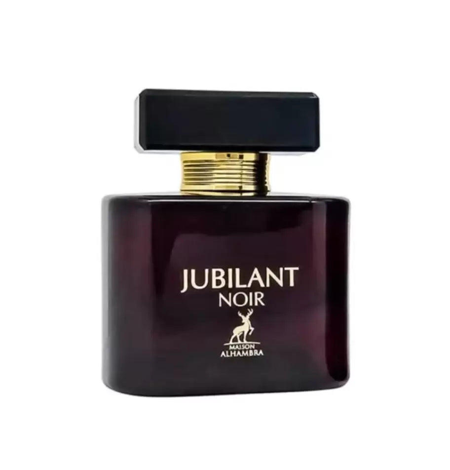 Флакон на Maison Alhambra Jubilant Noir EDP W 100 ml – дамски парфюм в елегантен черен дизайн.