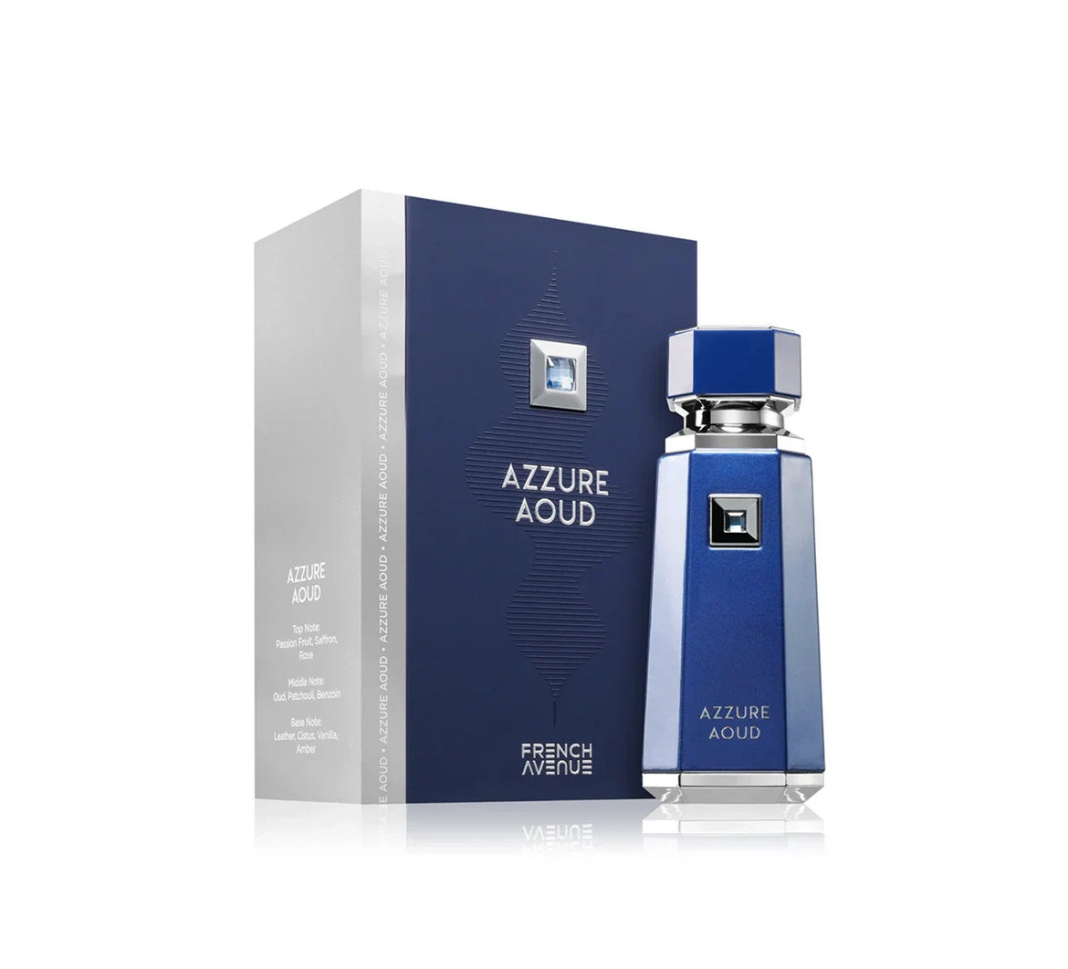 French Avenue Azzure Aoud Eau de Parfum 100ml – луксозен мъжки дубайски парфюм с уд и дървесни акорди
