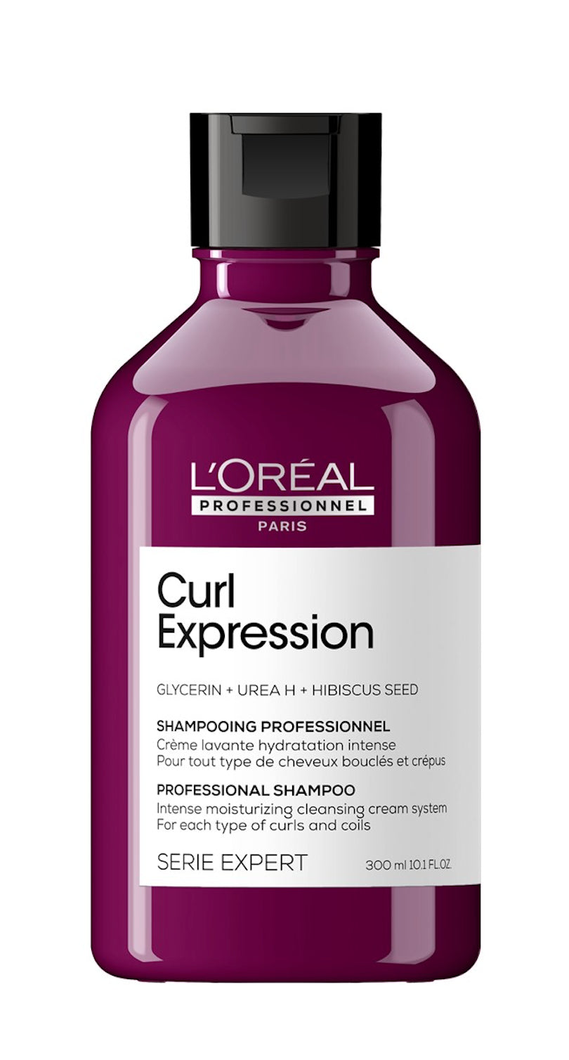 L'Oréal Professionnel Curl Expression Интензивно Хидратиращ Почистващ Крем 300ml, за къдрава и вълниста коса, съдържа глицерин и хибискус.