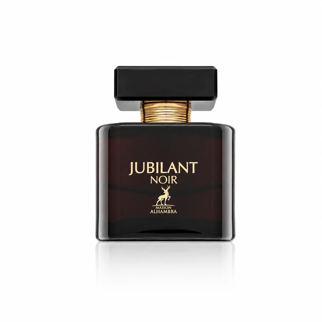 Флакон на Maison Alhambra Jubilant Noir EDP W 100 ml – дамски парфюм в елегантен черен дизайн.