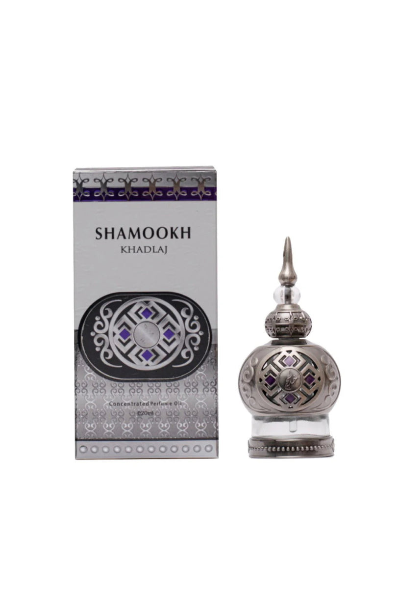 Khadlaj Shamookh Silver парфюмно масло в декоративна опаковка - арабски парфюм за дамска козметика и подарък.