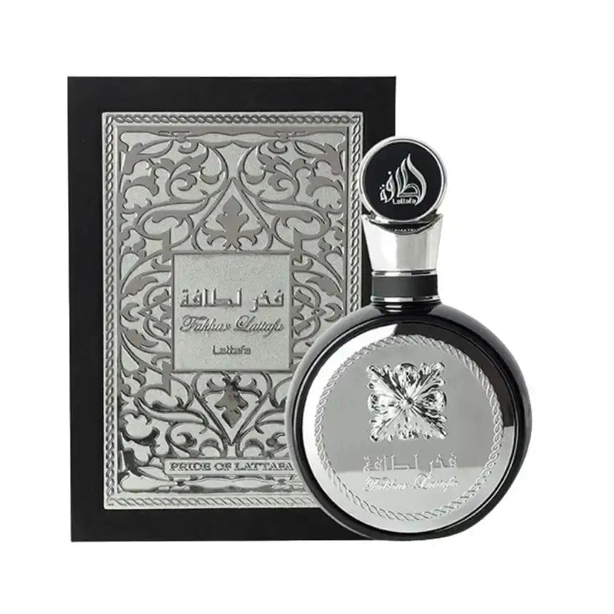 Lattafa Fakhar Men Eau De Parfum - елегантен арабски парфюм в стилна опаковка, идеален за подарък и мъжка козметика.
