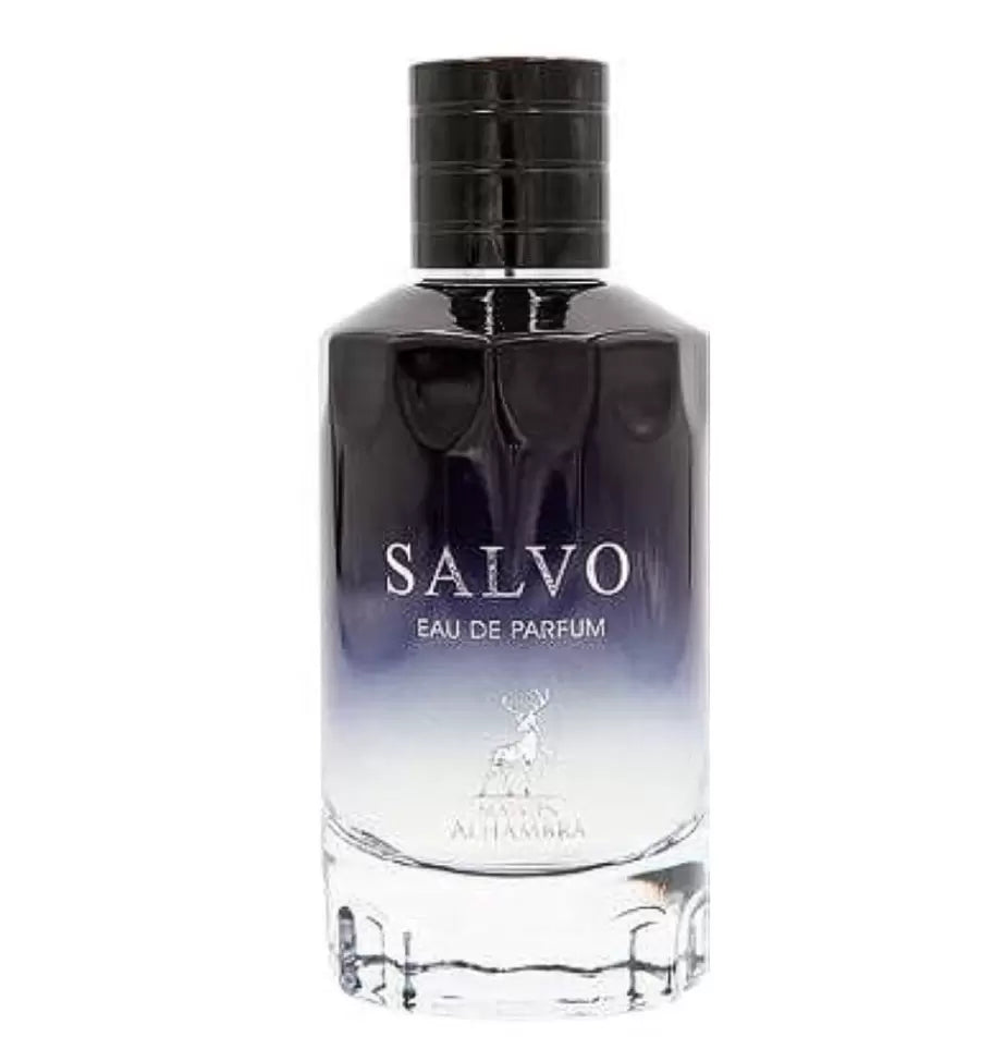 Флакон на парфюм Maison Alhambra Salvo EDP, мъжки аромат с електризираща свежест и дървесна сила.
