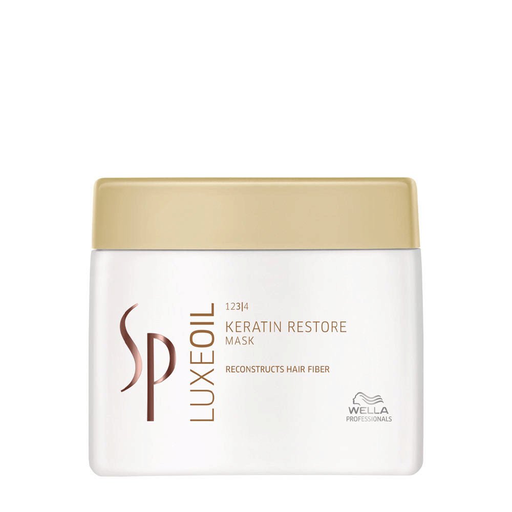 Wella SP Luxe Oil Keratin Restore маска 400ml за възстановяване на коса, интензивна хидратация и подкрепление.